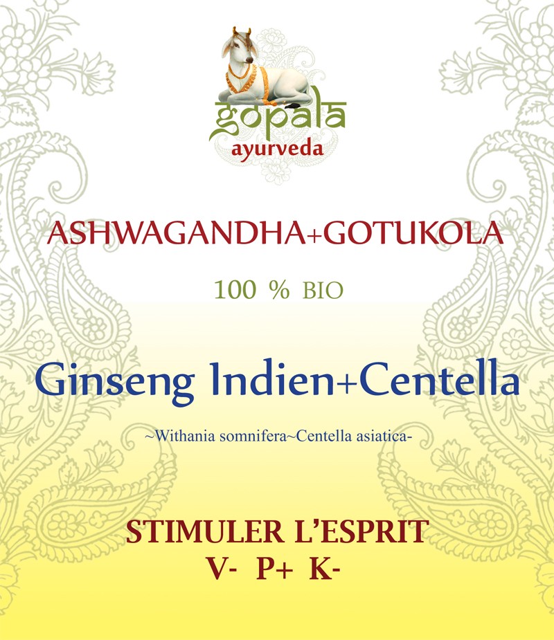 ASHWAGANDHA + GOTUKOLA (Withania somnifera~Centella asiatica) BIO Gopala A.