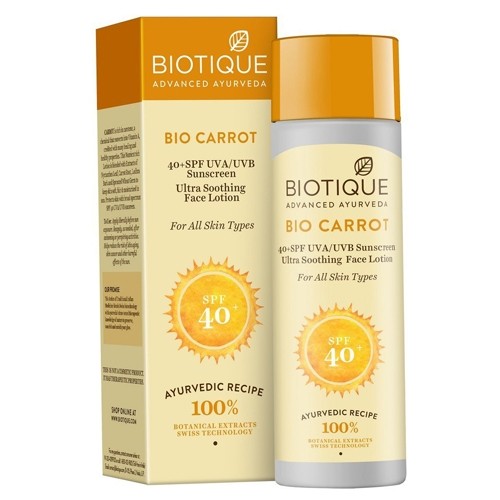 Biotique CARROT FACE & BODY SUN LOTION SPF 40