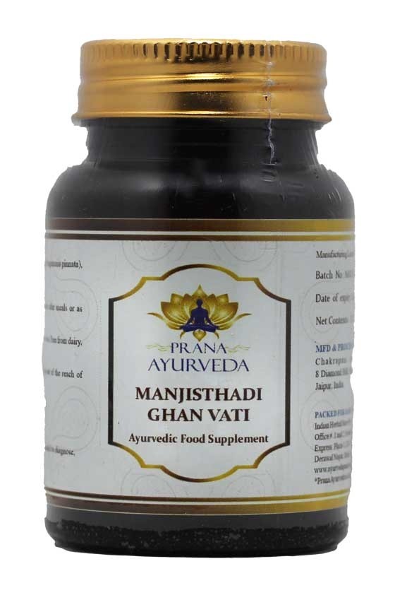 Prana Ayurveda MANJISHTADI (Manjishtadi Ghan Vati) 120 comprimés